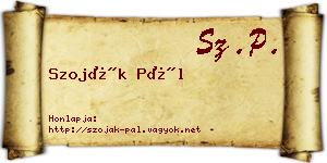 Szoják Pál névjegykártya